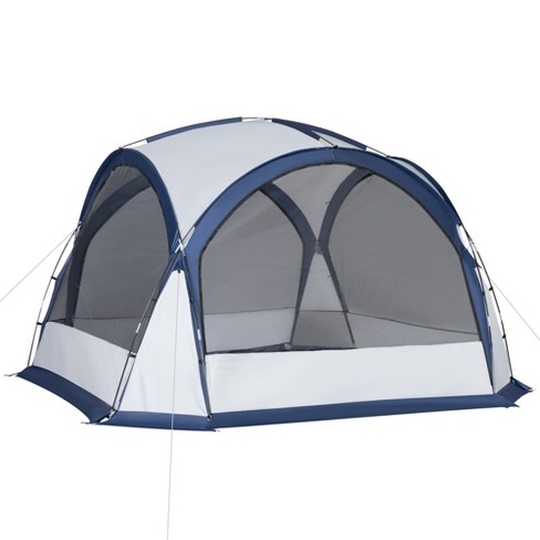 Outbound 8 Person 3 Season Lightweight Easy Up Dome Tent With Heavy Duty  600 Mm Coated Rainfly, Front Canopy, And Mesh Wall, Light Blue & Navy :  Target