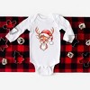 The Juniper Shop Cute Reindeer Head Baby Long Sleeve Bodysuit - 18 Month - White - 2 of 3
