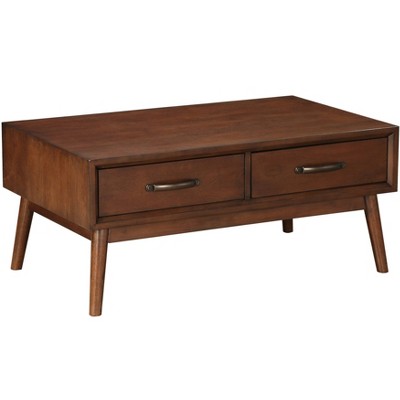 Mid-Century Modern Cocktail Table Brown - HomeFare