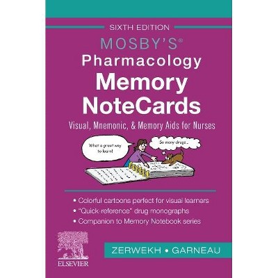 Mosby's Pharmacology Memory Notecards - 6th Edition by  Joann Zerwekh & Ashley Zerwekh Garneau (Spiral Bound)