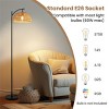 Angel Sar E26 Arc Floor Lamp with Foot Pedal Switch, Tall Standing Lamp with Shatterproof Shade, Modern Corner Lamp for Living Room, Bedroom, Office - 4 of 4