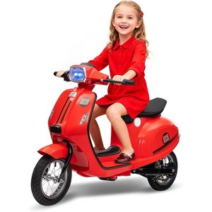 Kids Motorcycle 24V 350W Electric Ride-On, 14MPH Max, Waterproof Design, LED Lights & Rear Brake - Motorbike for Ages 8-14 - 1 of 4
