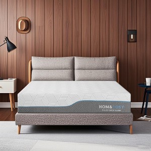 Dyonery 12 " Full Size Extra Firm Mattresses King Mattress with Ice Silk Cover, Cool Green Tea/Gel Memory Foam Mattress in Box, 75 " x 54 " - 1 of 4