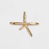 Metal Textured Starfish Hair Clip Set 2pc - A New Day™ Gold/Silver - 3 of 4