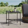 Patio Iron Side Table, Outdoor Small Square End Table, Modern Metal Sofa Side Table, Accent Coffee End Table With Metal Legs - 2 of 4