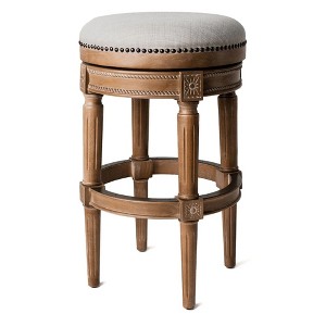 Maven Lane Pullman Backless Swivel Fabric Bar Height Bar Stool - 1 of 4