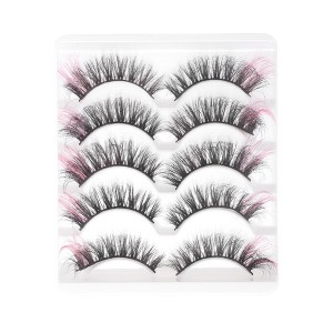 Unique Bargains 3D Mixed Color False Eyelashes 5 Pair - 1 of 4