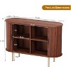 47" Fluted Sideboard Buffer Cabinet with Sliding Doors, Modern Wood Accent Storage Cabinet with Adjustable Shelves - 2 of 4