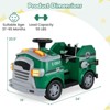 Costway 12V Kids Ride on Fire Truck Toddler Fire Toy Car with Shovel & Wrench Black/Green/Red - 3 of 4