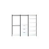 HomeStock Fiona 96 in. W White Freestanding 3 Tower System 7 -Shelf Walk in Wood Closet System with Metal Frame - 2 of 4