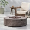 Aidan Round Iron Fire Pit with 50,000 BTU and External Tank Storage - 3 of 4