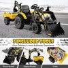 Infans 3-in-1 Kids Ride On Excavator Bulldozer 12V Electric Tractor Remote w/ Trailer - 4 of 4
