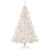 HOMCOM 6 FT Tall Pre-Lit Douglas Fir Artificial Christmas Tree with Realistic Branches, 250 Warm White LED Lights and 1000 Tips, White - 4 of 4