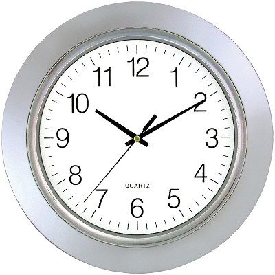 TimeKeeper 13" Chrome Bezel Round Wall Clock SSS6450