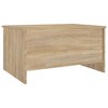 vidaXL Coffee Table Sonoma Oak 31.5"x21.9"x16.3" Engineered Wood - 3 of 4