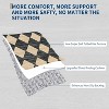 Washable Runner Rug, Modern Checkered Entryway Kitchen Rug Low Pile Soft Trellis Bathroom Carpet Front Door Mat - 4 of 4