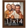 PosterPalooza | Photo Size Simple Brown Picture Frame - UV Acrylic, Foam Board Backing, Hanging Hardware - 2 of 4