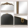 Ornate Baroque Vintage Gold Mirror - Arched Antique Brass Mirror with Full Metal Frame - Perfect for Entryway, Fireplace, Living Room - 2 of 4