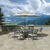 Mondawe Powder Coated Cast Aluminum Outdoor Dining Armchair with Cushion (Set of 6) - 2 of 4