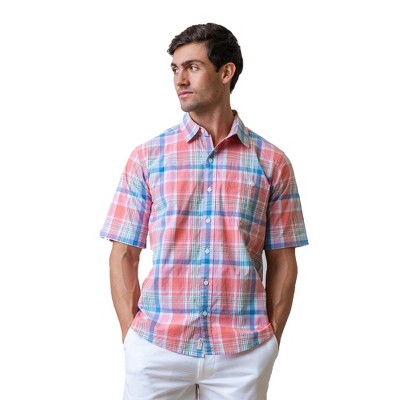 Hope & Henry Mens' Organic Cotton Short Sleeve Poplin Button Down Shirt ...