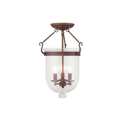 Livex Lighting Jefferson 3 - Light Flush Mount in  Polished Nickel