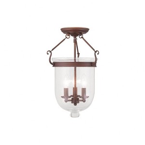 Livex Lighting Jefferson 3 - Light Flush Mount in  Polished Nickel - 1 of 1