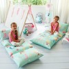 Butterfly Craze Floor Pillow Case, Mattress Bed Lounger Cover, Mermaid Aqua, Queen, Cozy Seating Solution for Kids & Adults - 2 of 3