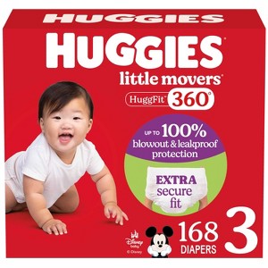 Huggies Little Movers HuggFit 360 Diapers - 1 of 4