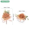 Unique Bargains Artificial Flowers Corsage Wristlet Wrist Corsage and Boutonnieres Set - 3 of 4