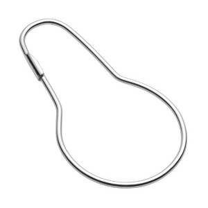 EZ Glide Shower Curtain Hooks Set of 12 Chrome by Carnation Home Fashions - 1 of 3