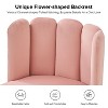 Set of 2 Barbara Velvet Vanity Stool For Makeup Room, Moden Accent Side Chairs For Living Room With Golden Metal Legs| ARTFUL LIVING DESIGN-PINK - 4 of 4