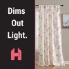 HLC.ME Jasmine Floral Patterned Window Rod Pocket Curtains - Light Blocking Darkening Window Panels, Set of 2 - 4 of 4