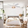 Parrot Uncle 52" White Farmhouse Ceiling Fan with Remote and Light - 3 of 4