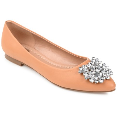 Journee Collection Womens Renzo Slip On Pointed Toe Ballet Flats
