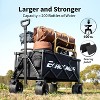MaseiKar Collapsible Folding Utility Wagon Cart, Adjustable Handle, 400lb Capacity, Black, Outdoor Use - 3 of 4