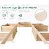 AMERLIFE 12x12x2 FT Wooden Raised Garden Bed, H-Shaped Double-Layer Planter, 180 Cu. Ft Capacity - 4 of 4