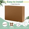 TUYOHW Metal Planter Box, Rectangular Planter Box with Drainage Holes, Large Planters with Removable Shelf for Outdoor Plants, Black - 3 of 4