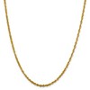 Black Bow Jewelry 3mm 10k Yellow Gold Diamond Cut Hollow Rope Chain Necklace - 3 of 4