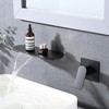 PAGED Wall Mount Bathtub Faucet Single Handle Bathroom Sink Faucet with Rough in Valve High Flow Filler Waterfall Tub Spout - 2 of 4