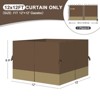 Aoodor 4-Panel Gazebo Replacement Curtains, Patio Privacy Sidewalls with Double Zipper, Replacement for Outdoor Gazebo Canopy (Curtain Only) - 3 of 4