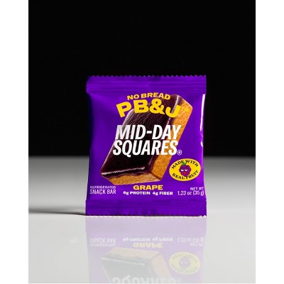 Mid-Day Squares Peanut Butter and Grape Jam Snack Bars - 18.64 oz/4pk