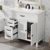 CIPACHO 36" Bathroom Vanity (White) with Sink & Storage Drawers - Solid Frame, MDF, One Package - 2 of 4