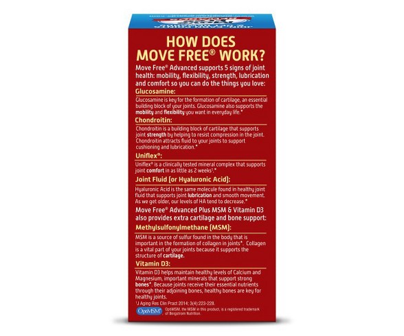 Buy Move Free Advanced Plus MSM and Vitamin D3 Tablets - 80ct Online at ...