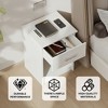HOMLUX Modern End Table Nightstand Storage Drawer Display Shelf Beside Bedroom - 2 of 4