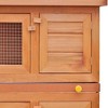 vidaXL Outdoor Rabbit Hutch Small Pet Cage 4 Door Wood - 4 of 4