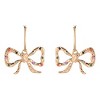 RACHEL Rachel Roy Gold Tone Hoop Earrings with Bow Drop - 2 of 4