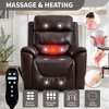 KWPZQEB Dual Motor Infinite Position Recliner Chair, Single Sofa with 8-Point Vibration Massage & Lumbar Heating, Wide Reclining Sofa for Living Room - 3 of 4