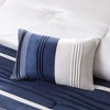 Sapphtopaz 7-Piece All-Season Comforter Set, Traditional Faux Silk Bedding Set with Pieced Details, Bed Skirt & Decorative Pillows, Bedding Set - 4 of 4