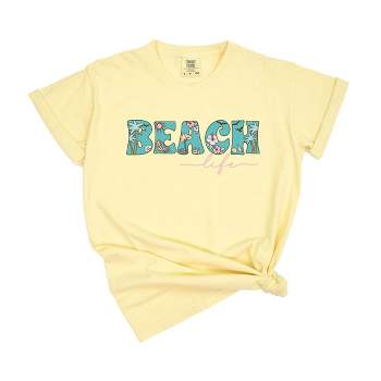 Simply Sage Market Women's Beach Life Colorful Short Sleeve Garment Dyed Tee