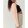 Women Open Front Cardigan For Women Long Batwing Sleeve Knitted Bolero Shrugs Casual Sweaters - 4 of 4